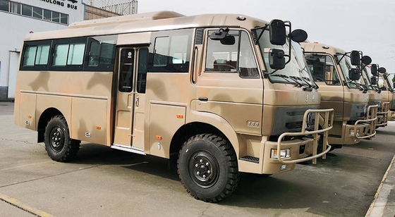 Dongfeng Off Road Vehicles 4x4 6x6 Off Road Bus 6.7m Body Manual Transmission