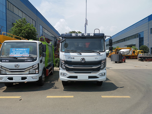 4x2 Diesel Municipal Sanitation Truck 8Cbm Trash Bins Waste Compactor Collection