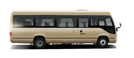 Euro 2 4 5 6 Diesel Coach Commuter Bus 154 HP 4400mm Manual Transmission